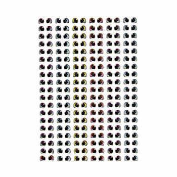 چشم رزینی طرح 62سایز(5میل )ورقه ای