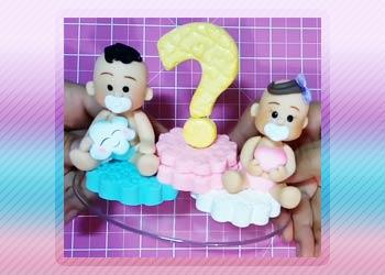 آموزش تاپر کیک طرح نوزاد دختر و پسر